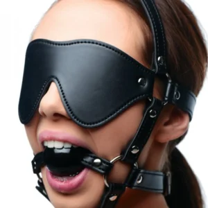Strict Eye Mask Harness W/ Ball Gag - Power Play Studio, LLC