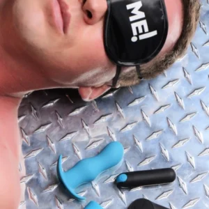 Bang! Duo Blast C Ring Butt Plug Bullet & Blindfold Kit Black - Power Play Studio, LLC