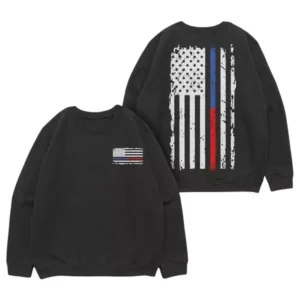 Vintage B & R Line Crewneck Sweatshirt Black