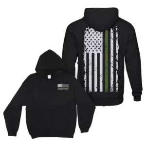 Pullover/Hooded Vintage Green Line Black