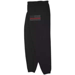USA Flag/Thin Red Line Men's Sweatpant Black