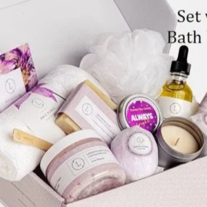Bath Bomb and Shower Steamer Lizush All Natural Lavender Gift Box