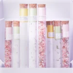 Natural Bath Salts Gift set in 8 Glass Tubes, Luxurious Bath Experience