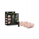 Blush M for Men Self Lubricating Vibrating Stroker Sleeve Kit - Vanilla Pack of 3 - Power Play Studio, LLC