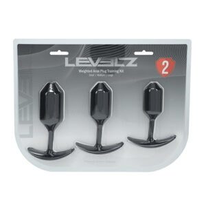 Shots Levelz Silicone Weighted Anal Plug Training Kit Set of 3 - Black - Power Play Studio, LLC
