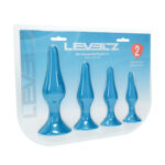 Shots Levelz Slim Silicone Anal Plug Kit of 4 - Teal - Power Play Studio, LLC
