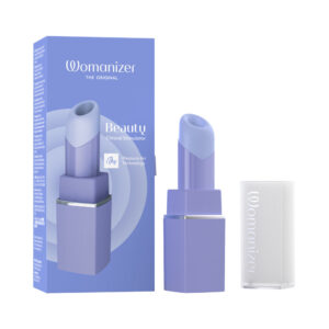 Womanizer Beauty lipstick clitoral stimulator in lilac, main view, Power Play Studio, LLC
