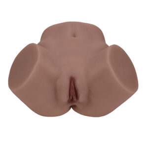 Xkin Layla Love dual entry masturbator in brown, main view, Power Play Studio, LLC